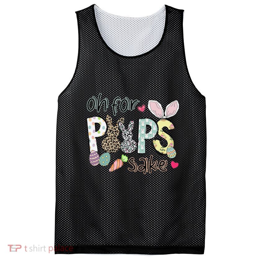 Happy Easter, Retro Easter, Oh For Poops Sake Mesh Reversible Basketball Jersey Tank