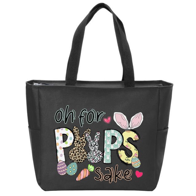 Happy Easter, Retro Easter, Oh For Poops Sake Zip Tote Bag