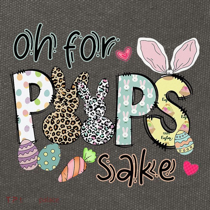 Happy Easter, Retro Easter, Oh For Poops Sake Cotton Canvas Backpack