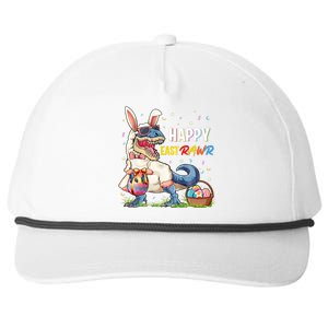 Happy Easter Raws Dinosaur Tgiftrex Funny Cute Bunny Ear Eggs Gift Snapback Five-Panel Rope Hat