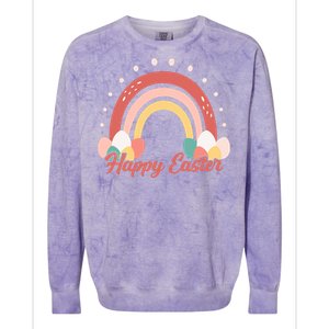 Happy Easter Rainbow Holiday Colorblast Crewneck Sweatshirt