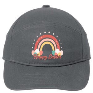 Happy Easter Rainbow Holiday 7-Panel Snapback Hat