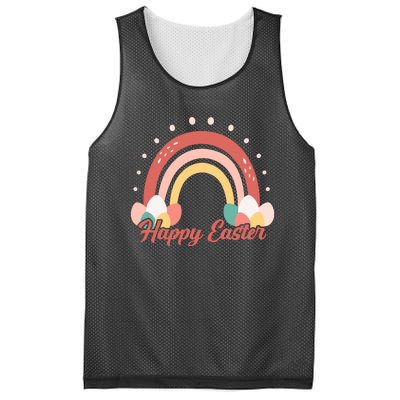 Happy Easter Rainbow Holiday Mesh Reversible Basketball Jersey Tank