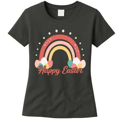 Happy Easter Rainbow Holiday Womens T-Shirt