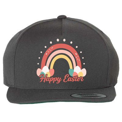 Happy Easter Rainbow Holiday Wool Snapback Cap