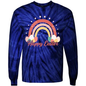 Happy Easter Rainbow Holiday Tie-Dye Long Sleeve Shirt