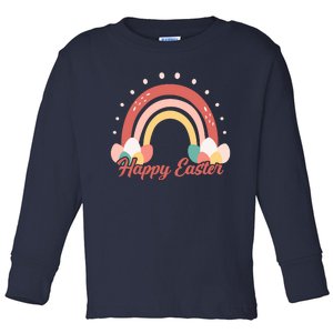 Happy Easter Rainbow Holiday Toddler Long Sleeve Shirt