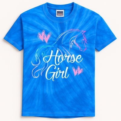 Horse Equestrian Rider Horseback Riding Horse Graphic Gift Kids Tie-Dye T-Shirt