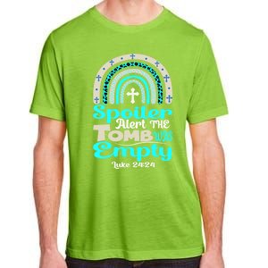 Happy Easter Rainbow Leopard Spoiler Alert Tomb Was Empty Funny Gift Adult ChromaSoft Performance T-Shirt