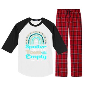 Happy Easter Rainbow Leopard Spoiler Alert Tomb Was Empty Funny Gift Raglan Sleeve Pajama Set