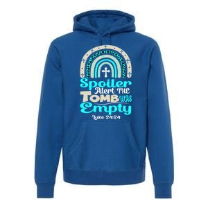 Happy Easter Rainbow Leopard Spoiler Alert Tomb Was Empty Funny Gift Premium Hoodie