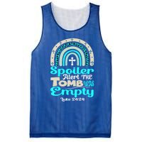 Happy Easter Rainbow Leopard Spoiler Alert Tomb Was Empty Funny Gift Mesh Reversible Basketball Jersey Tank