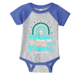 Happy Easter Rainbow Leopard Spoiler Alert Tomb Was Empty Funny Gift Infant Baby Jersey Bodysuit