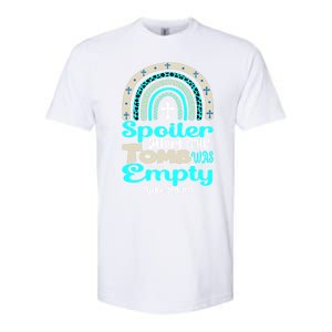 Happy Easter Rainbow Leopard Spoiler Alert Tomb Was Empty Funny Gift Softstyle CVC T-Shirt