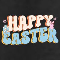 Happy Easter Retro Vintage Garment-Dyed Heavyweight T-Shirt