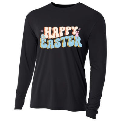 Happy Easter Retro Vintage Cooling Performance Long Sleeve Crew