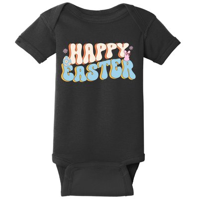 Happy Easter Retro Vintage Baby Bodysuit