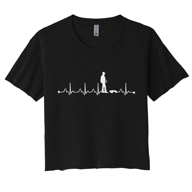 Heartbeat Ekg Rc Car Heartbeat Love Gift Women's Crop Top Tee