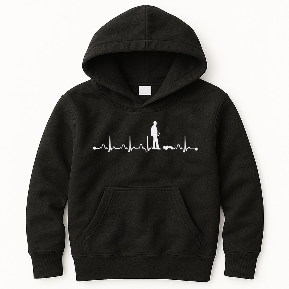 Heartbeat Ekg Rc Car Heartbeat Love Gift Kids Hoodie