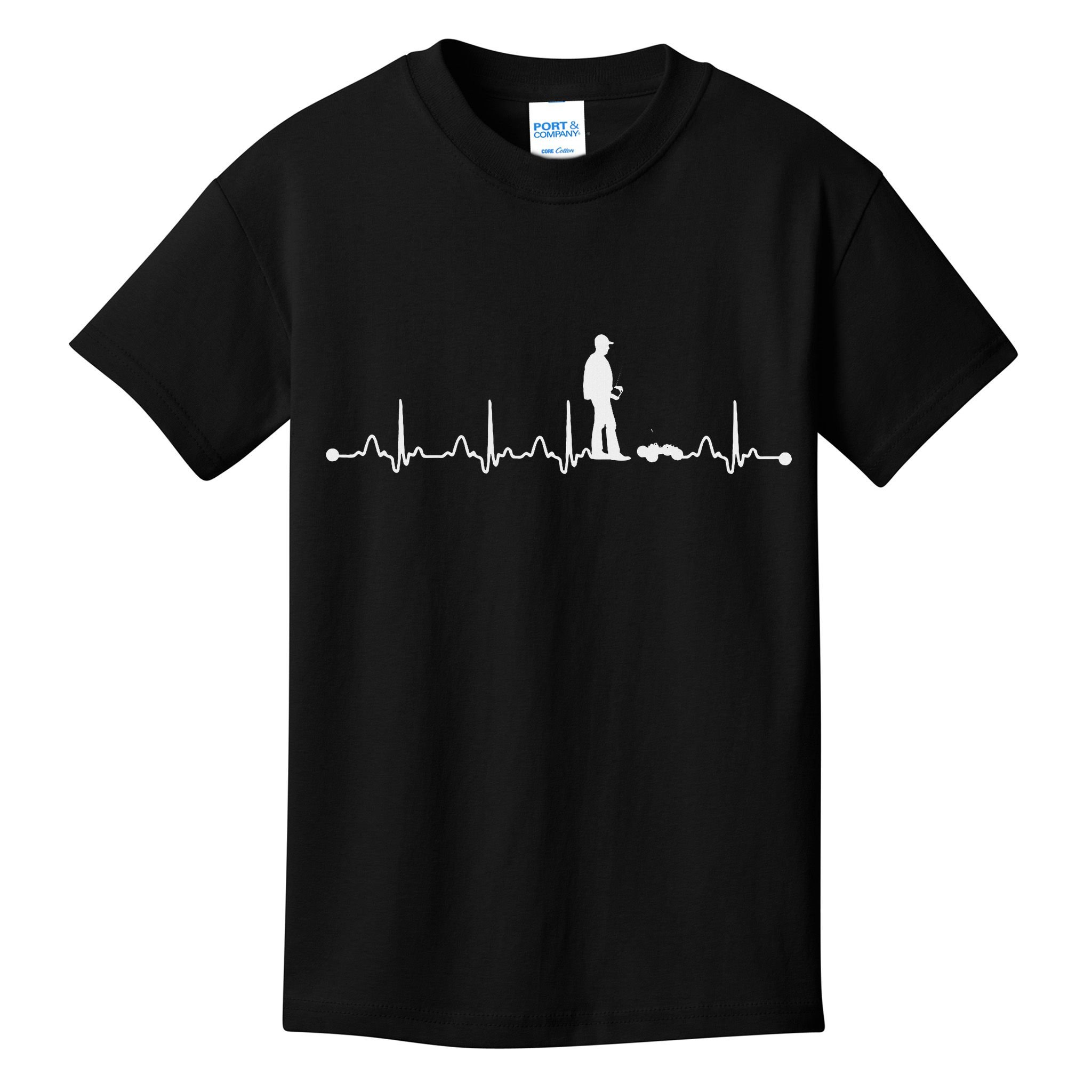 Heartbeat Ekg Rc Car Heartbeat Love Gift Kids T-Shirt