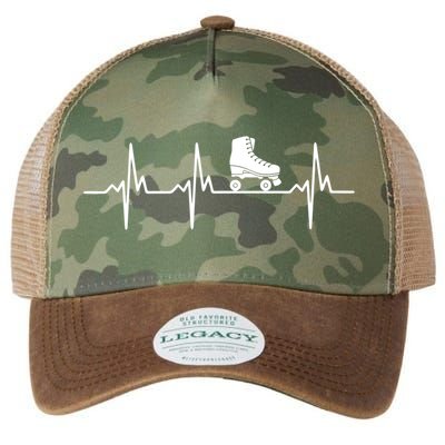 Heartbeat Ecg Roller Skates Roller Skating Inline Skating Gift Legacy Tie Dye Trucker Hat