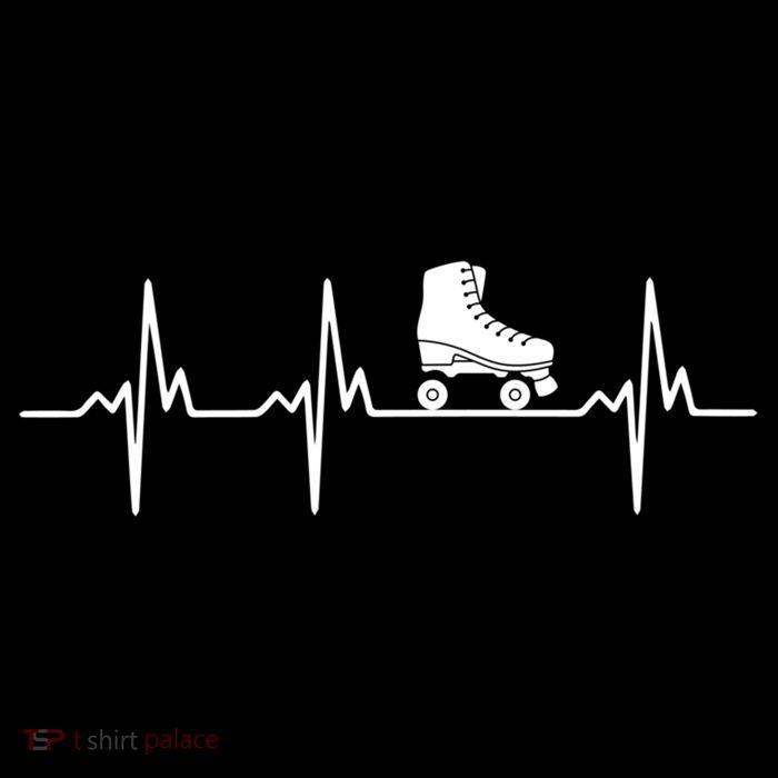 Heartbeat Ecg Roller Skates Roller Skating Inline Skating Gift Tall T-Shirt