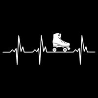 Heartbeat Ecg Roller Skates Roller Skating Inline Skating Gift Button
