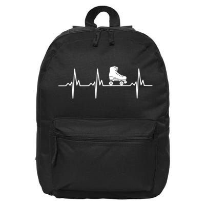 Heartbeat Ecg Roller Skates Roller Skating Inline Skating Gift 16 in Basic Backpack