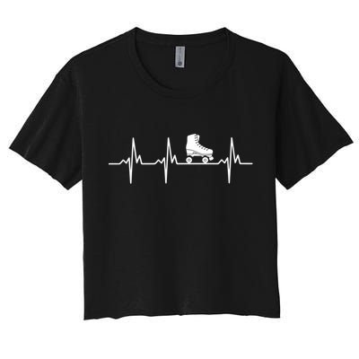 Heartbeat Ecg Roller Skates Roller Skating Inline Skating Gift Crop Top
