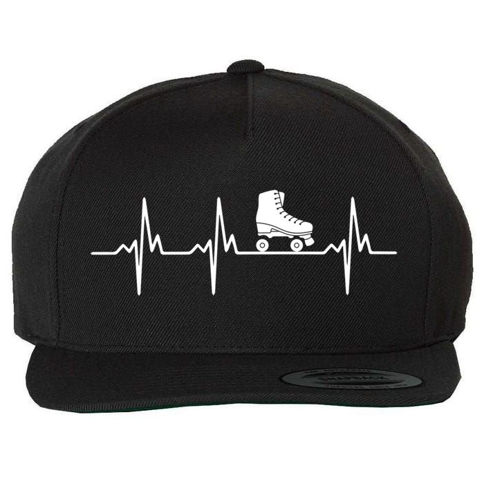 Heartbeat Ecg Roller Skates Roller Skating Inline Skating Gift Wool Snapback Cap