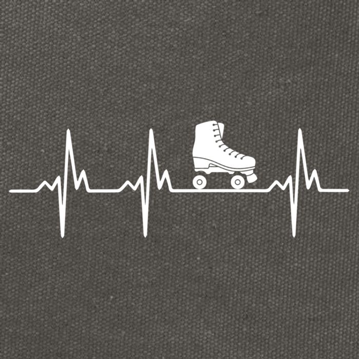 Heartbeat Ecg Roller Skates Roller Skating Inline Skating Gift Cotton Canvas Backpack