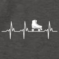 Heartbeat Ecg Roller Skates Roller Skating Inline Skating Gift Vector Backpack