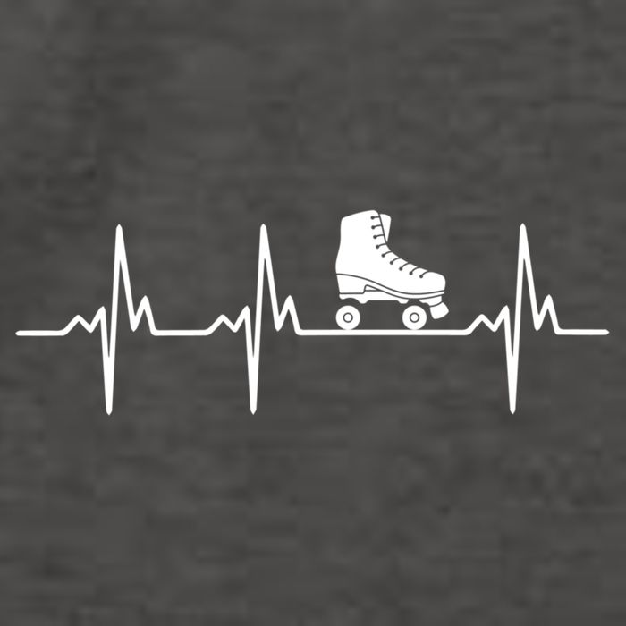 Heartbeat Ecg Roller Skates Roller Skating Inline Skating Gift Vector Backpack