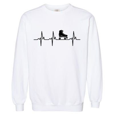 Heartbeat Ecg Roller Skates Roller Skating Inline Skating Gift Garment-Dyed Sweatshirt