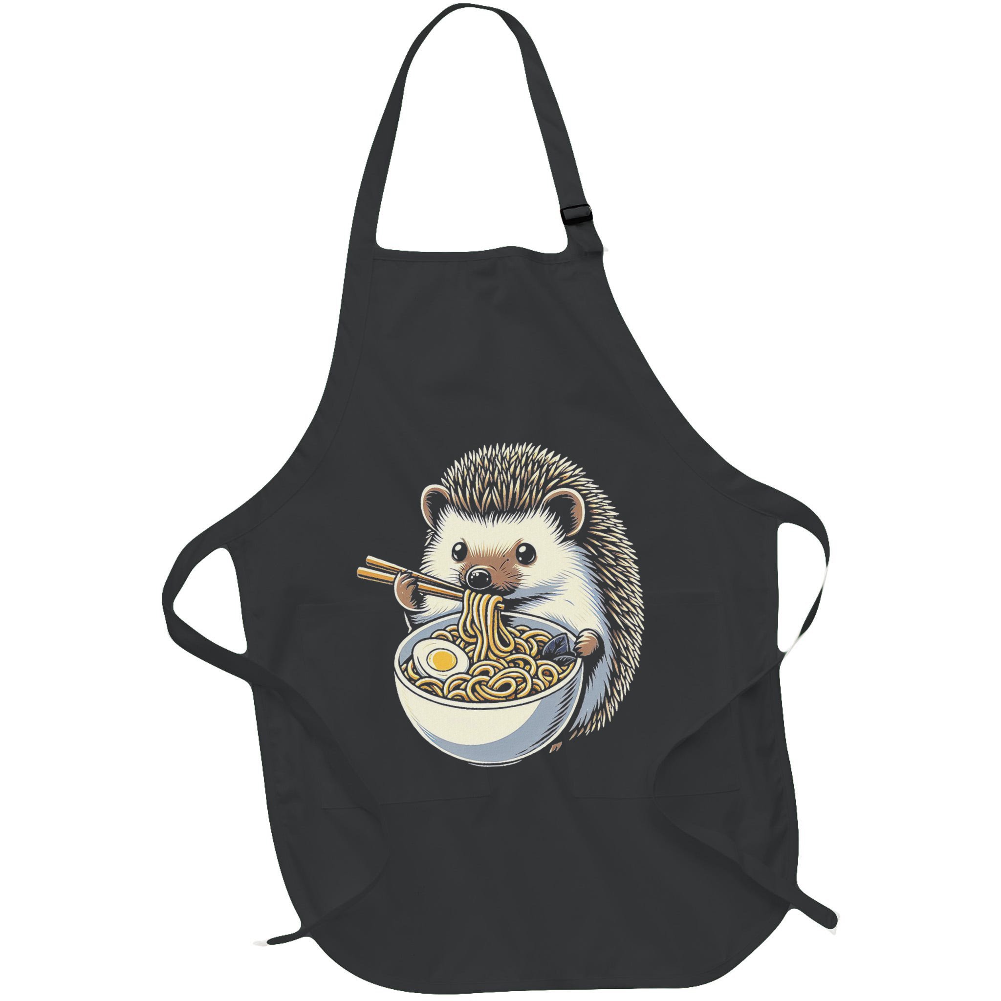 Hedgehog Eating Ramen Japanese Noodles Soup Apron