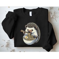 Hedgehog Eating Ramen Japanese Noodles Soup Sweatshirt