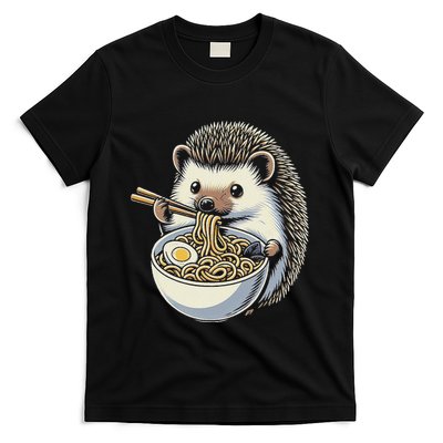 Hedgehog Eating Ramen Japanese Noodles Soup T-Shirt