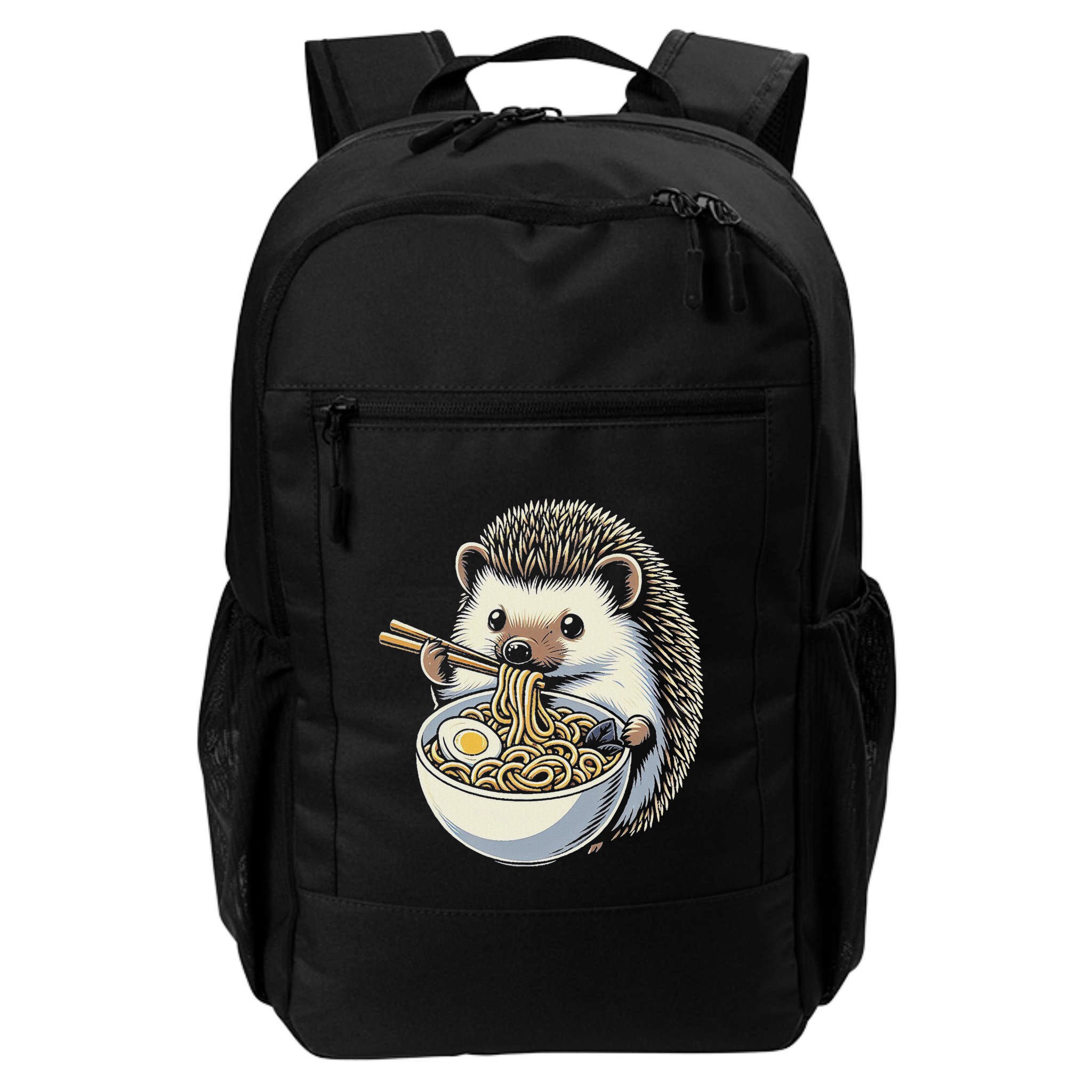 Hedgehog Eating Ramen Japanese Noodles Soup Backpack