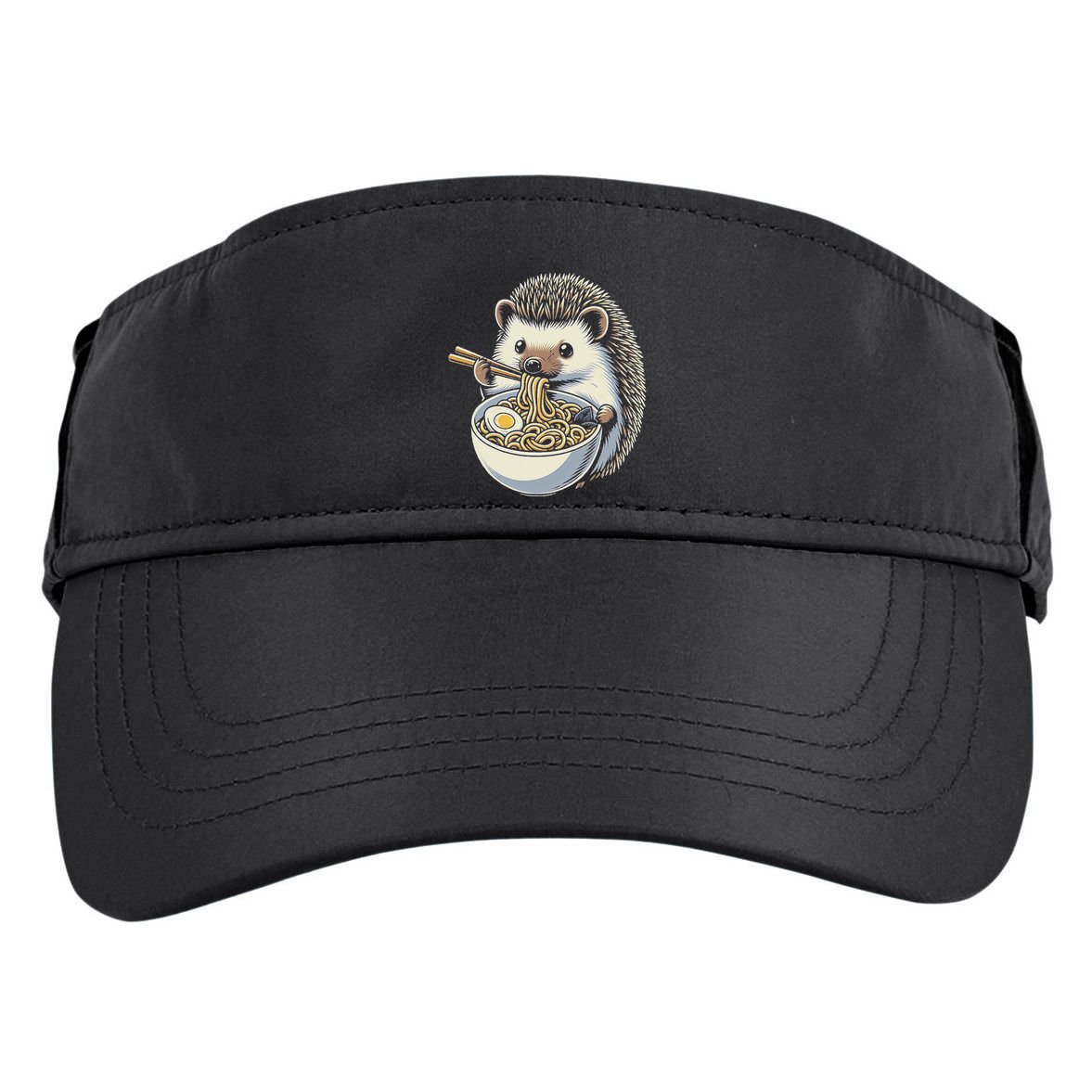 Hedgehog Eating Ramen Japanese Noodles Soup Adult Drive Performance Visor