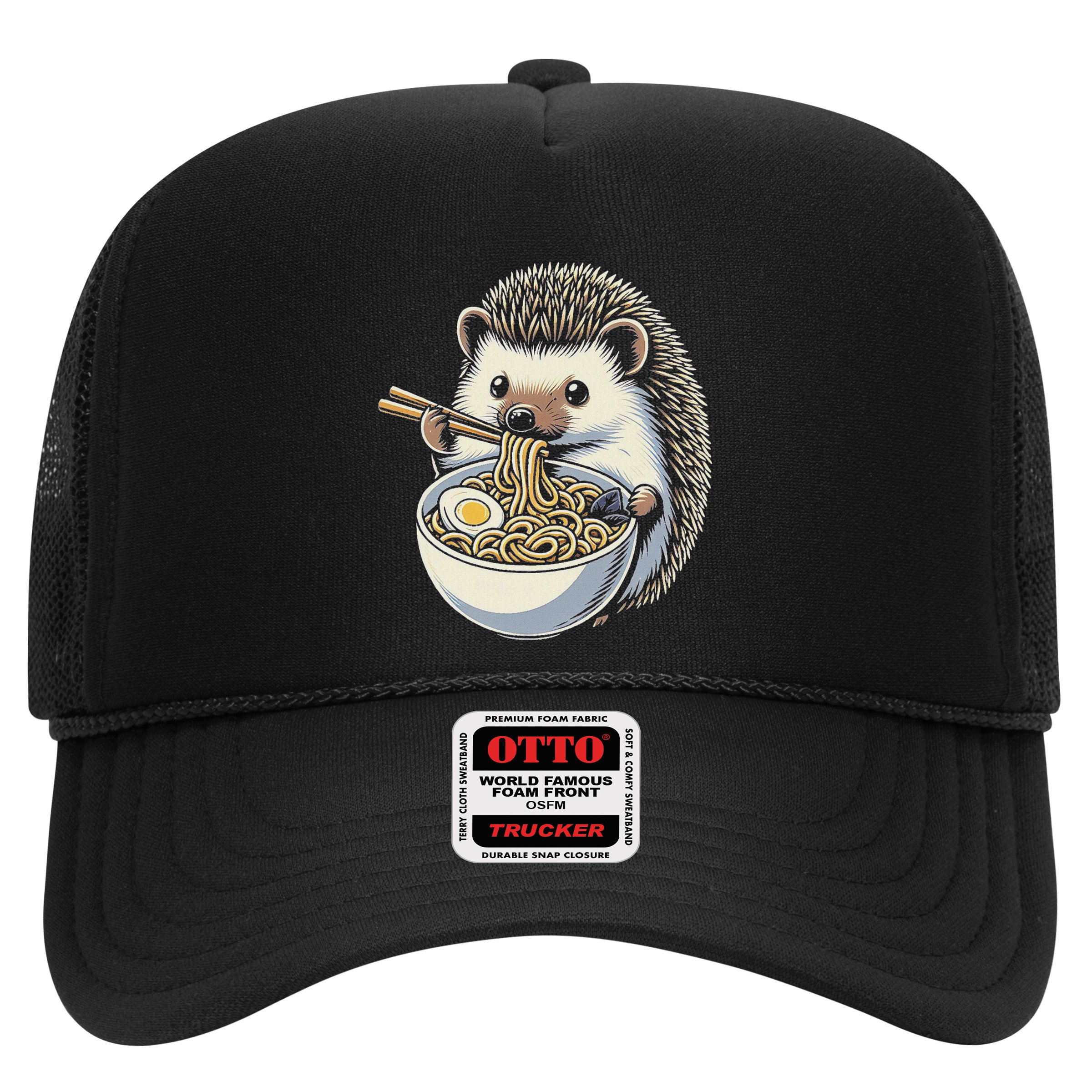 Hedgehog Eating Ramen Japanese Noodles Soup Hat