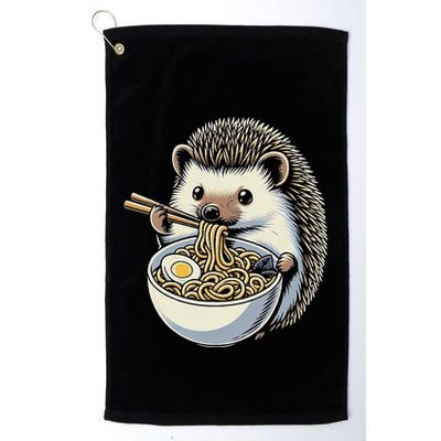 Hedgehog Eating Ramen Japanese Noodles Soup Golf Towel