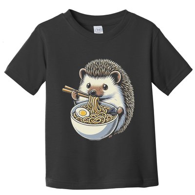 Hedgehog Eating Ramen Japanese Noodles Soup Toddler T-Shirt