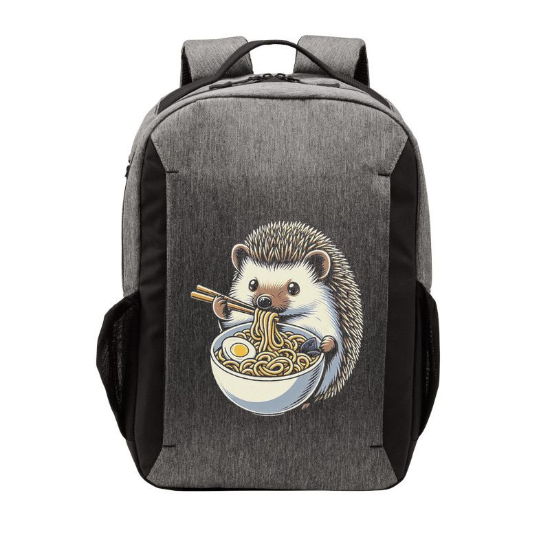 Hedgehog Eating Ramen Japanese Noodles Soup Vector Backpack