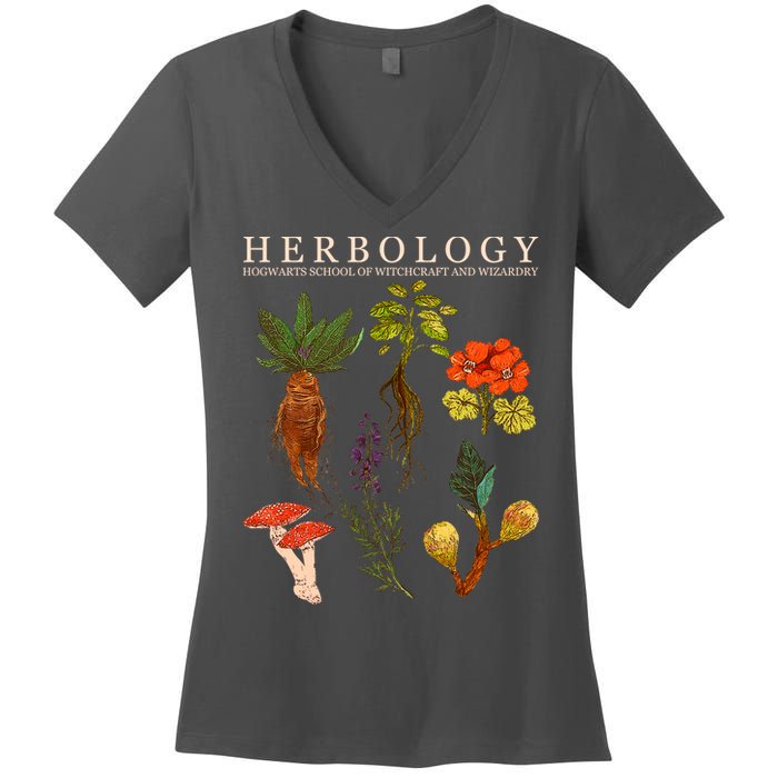 Herbology Hogwarts School of Witchcraft And Wizardry Women's V-Neck T-Shirt