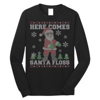 Here Comes Santa Floss Cool Ugly Christmas Long Sleeve Shirt