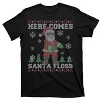 Here Comes Santa Floss Cool Ugly Christmas T-Shirt