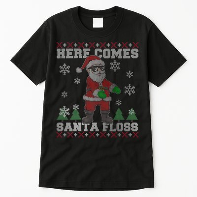 Here Comes Santa Floss Cool Ugly Christmas Tall T-Shirt