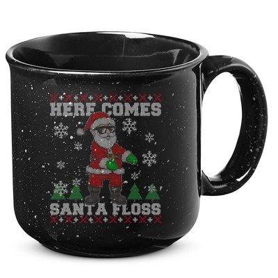 Here Comes Santa Floss Cool Ugly Christmas 15oz Campfire Ceramic Mug