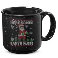 Here Comes Santa Floss Cool Ugly Christmas 15oz Campfire Ceramic Mug