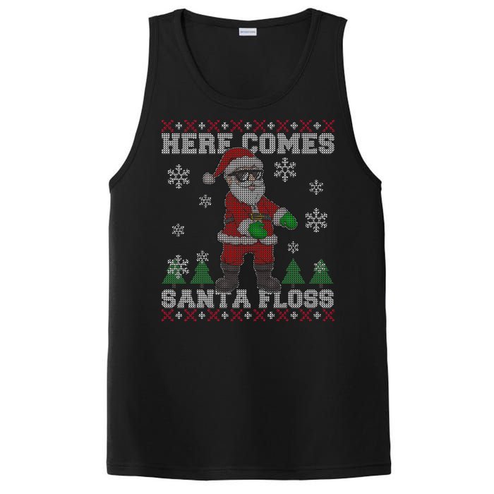 Here Comes Santa Floss Cool Ugly Christmas PosiCharge Competitor Tank